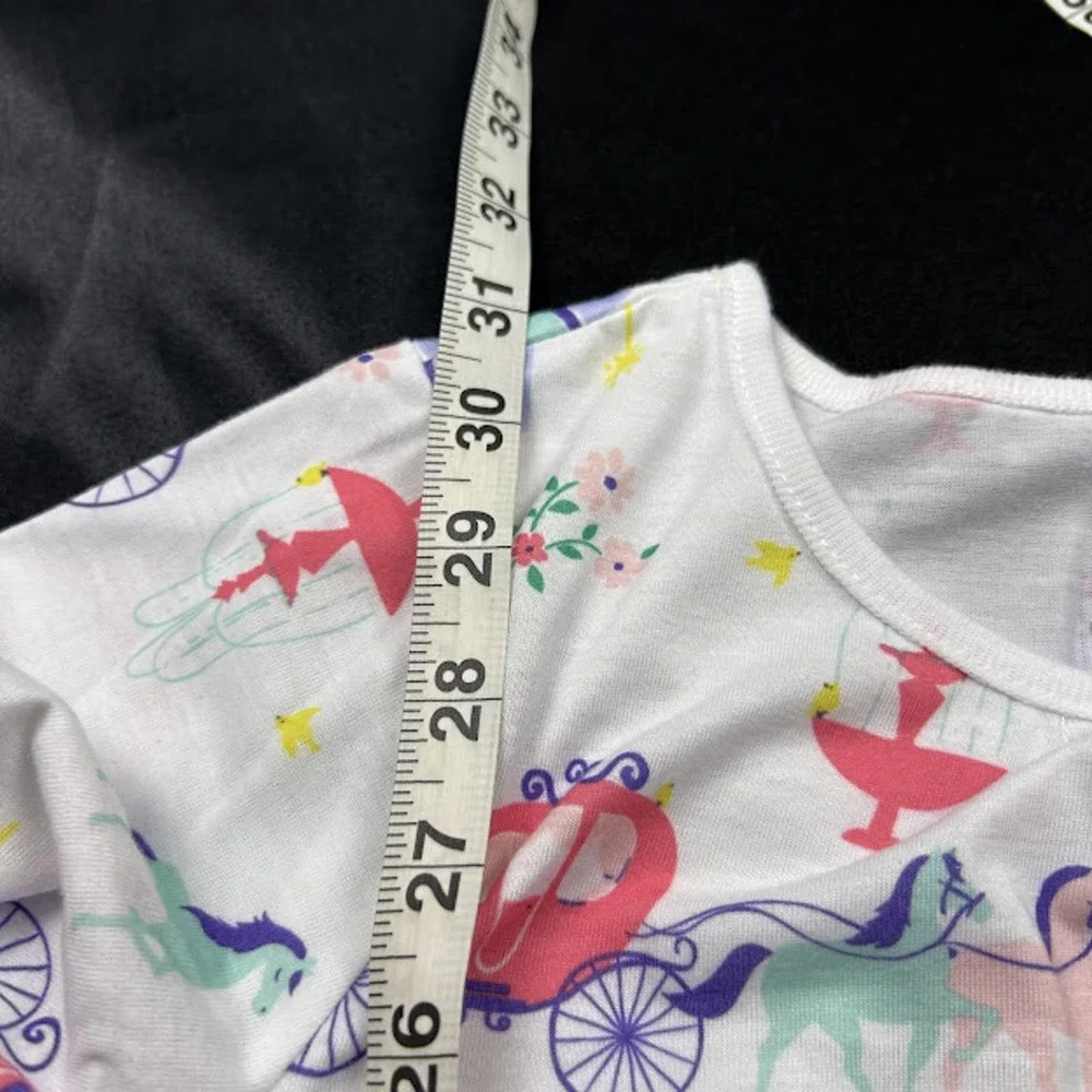Carters Girls Princess Nightgown Set Size 4-5 and 8-10 Castle Unicorn White 2pc